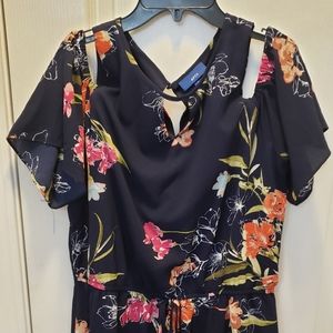 Blue Floral dress. Apt 9. Size L